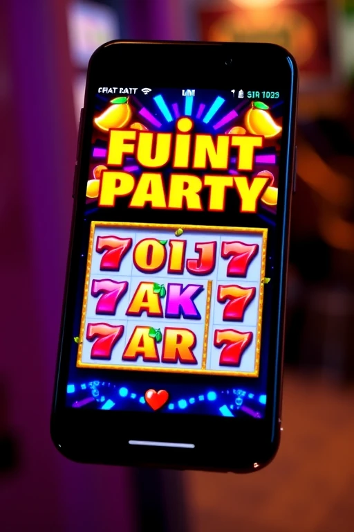 Smartphone mit Fruit Party Slot